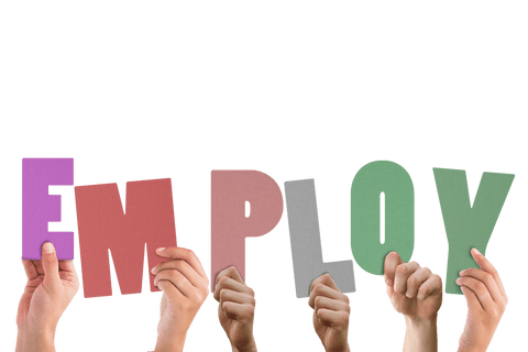 Hands Holding Employ Text Transparent PNG Business Concept - Download Free Stock Videos Pikwizard.com