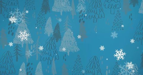 Winter Wonderland Snowfall Over Fir Trees