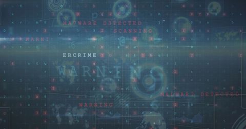 Cybersecurity Alert with Digital Data Interface Display - Download Free Stock Images Pikwizard.com