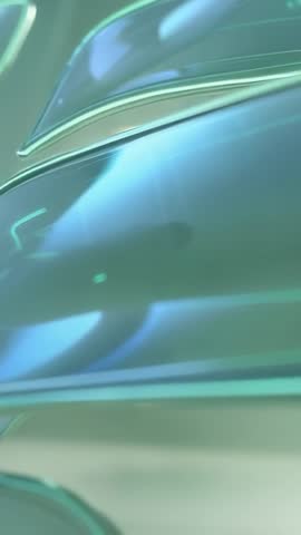 Floating Curved Panels Revealing Layered Teal Surfaces Futuristic Vertical Abstract Animation