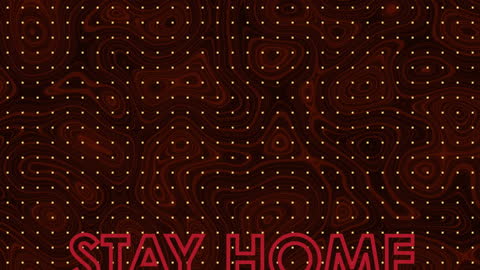 Social Distancing Message on Fluid Red Background