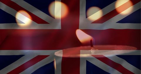 British Flag With Glowing Candle Remembrance Theme - Download Free Stock Images Pikwizard.com