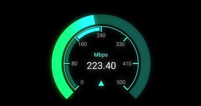 High-Speed Internet Test Result Gauge Meter in Green - Download Free Stock Images Pikwizard.com