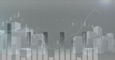 Abstract Cityscape with Finance Data Overlay - Download Free Stock Images Pikwizard.com