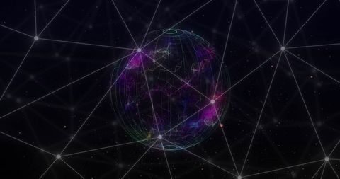 Global Network Connection with Digital Sphere - Download Free Stock Images Pikwizard.com