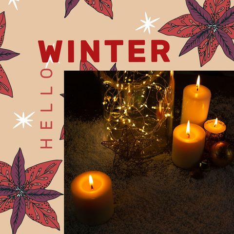 Cozy Winter Greeting with Warm Candlelight