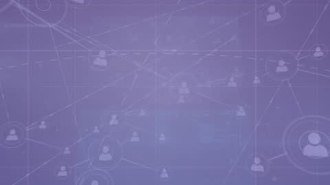 Abstract Digital Network with Media Icons in Blue Background