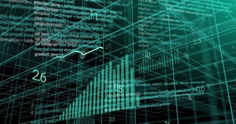 futuristic 3d data grid visualization with digital code - Download Free Stock Images Pikwizard.com