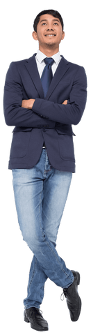 Transparent Smiling Businessman with Arms Crossed in Casual Attire - Download Free Stock Videos Pikwizard.com