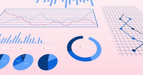 Data Visualization Graphs on Pink Background Illustrating Business Growth - Download Free Stock Images Pikwizard.com