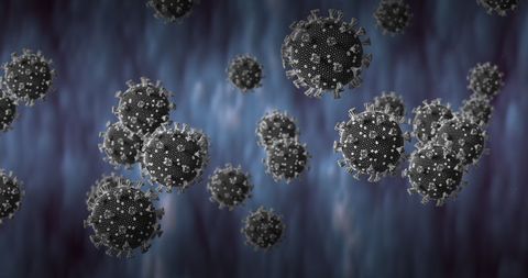 Macro View of Covid-19 Cells Representing Pandemic Spread - Download Free Stock Images Pikwizard.com
