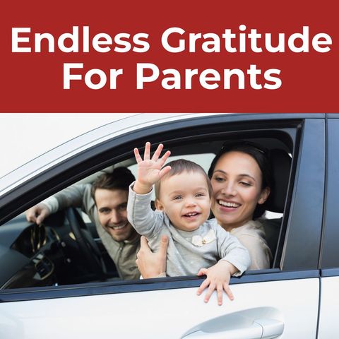 Happy family enjoying road trip with blanket of gratitude