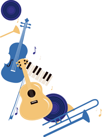 vibrant instrumental collage on transparent background - Download Free Stock Videos Pikwizard.com