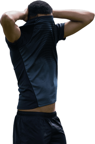 Transparent Silhouette of Frustrated Soccer Player