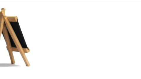 Chalkboard with Future Text on White Background