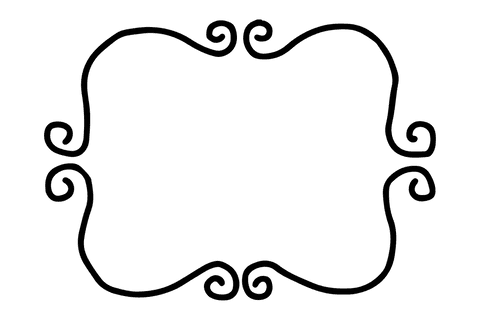 decorative black curved line frame on transparent background - Download Free Stock Videos Pikwizard.com