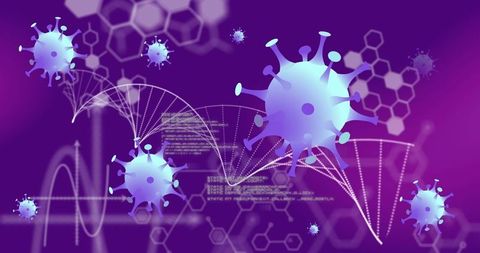 Digital Visualization of COVID-19 Viruses with DNA Strands - Download Free Stock Images Pikwizard.com