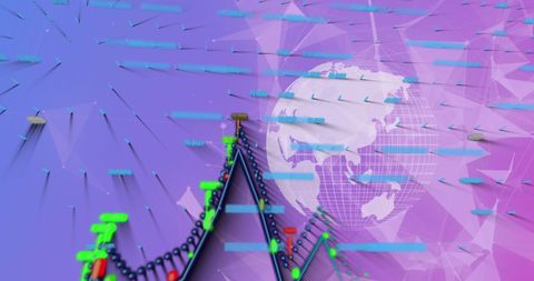Global Business Data with Network Elements and Graphs - Download Free Stock Images Pikwizard.com