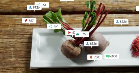 Creative Beetroot Social Media Engagement Visual