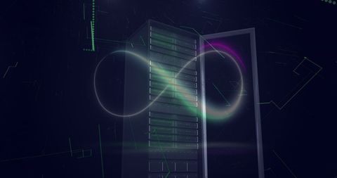 Abstract Cybersecurity Concept with Data Server - Download Free Stock Images Pikwizard.com