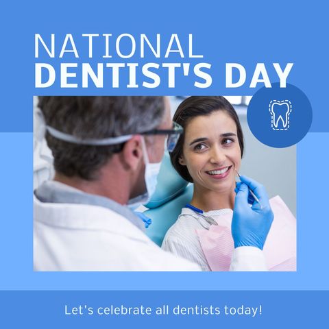 Dentist with Smiling Patient Celebrates Dentist's Day - Download Free Stock Templates Pikwizard.com