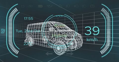 Futuristic Hybrid Van Technology Interface - Download Free Stock Images Pikwizard.com