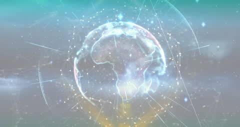 Digital Globe with Data Network Connections Visualizing Technology