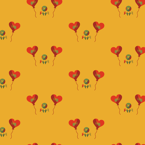 Seamless Pattern of Heart and Earth Balloons on Transparent Background - Download Free Stock Videos Pikwizard.com