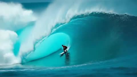 Surfing Adventure Through Mighty Ocean Barrel