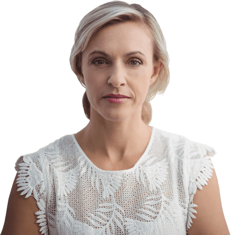 elegant woman with blonde hair in transparent lace top being confident - Download Free Stock Videos Pikwizard.com