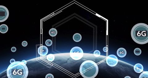 Futuristic 6G Network Technology on Rotating Earth