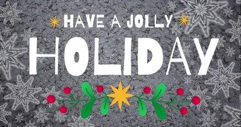 Festive Christmas Greeting with Holly Decorations