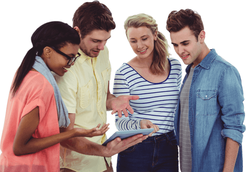 Transparent Diverse Creative Team Engaging with Tablet Technology - Download Free Stock Videos Pikwizard.com