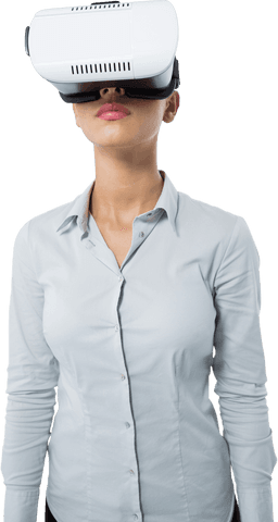Businesswoman Exploring Virtual Reality Transparent Background - Download Free Stock Videos Pikwizard.com