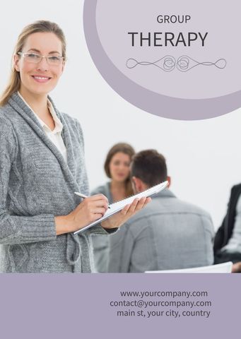 Empathetic Therapist Leading Supportive Group Therapy Session - Download Free Stock Templates Pikwizard.com