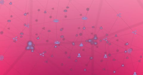 Social Media Connections on Pink Background - Download Free Stock Images Pikwizard.com