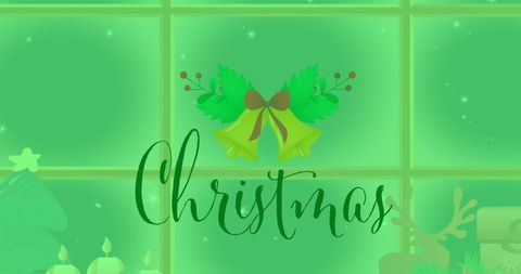 Festive Christmas Greetings with Winter Window View