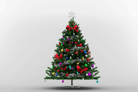 Transparent Decorated Christmas Tree with Colorful Ornaments - Download Free Stock Videos Pikwizard.com
