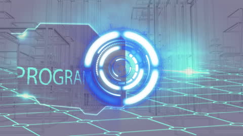 Futuristic Digital Interface In Virtual Space Visualization