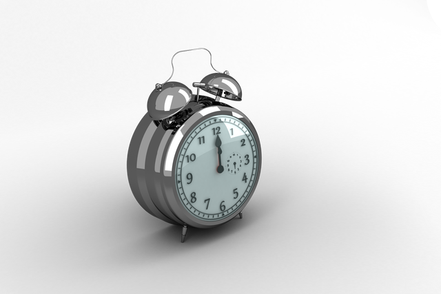 Silver Alarm Clock Illustration with Bells in 3D on Transparent Background - Download Free Stock Videos Pikwizard.com