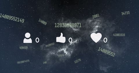 Social Media Icons in Digital Cloudspace Background - Download Free Stock Images Pikwizard.com
