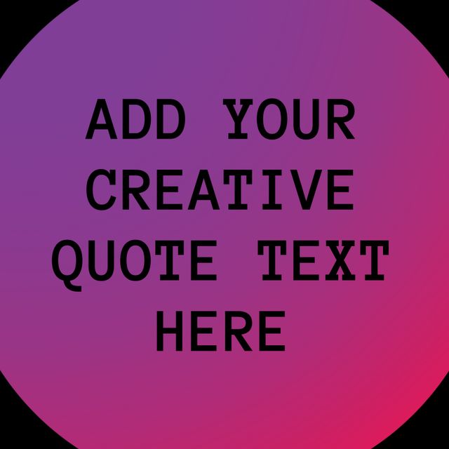 This visually striking image features a bold purple gradient background with a customizable area for adding inspirational quotes or creative texts. It is perfect for social media posts, blog content, and presentations that seek to inspire and motivate. The vibrant design captures attention and makes any message stand out.