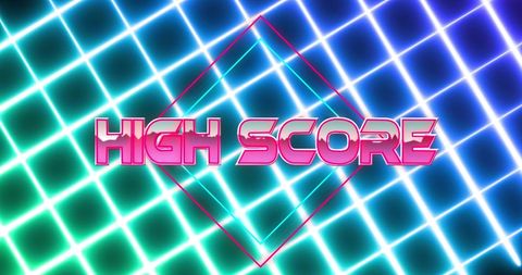 Cyber Neon High Score Digital Design Background - Download Free Stock Images Pikwizard.com