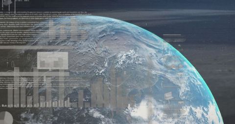 Digital data processing on rotating earth