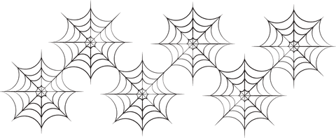 Transparent black spider web pattern digital illustration