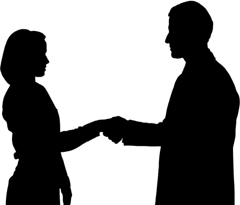 transparent silhouette of professionals shaking hands - Download Free Stock Videos Pikwizard.com