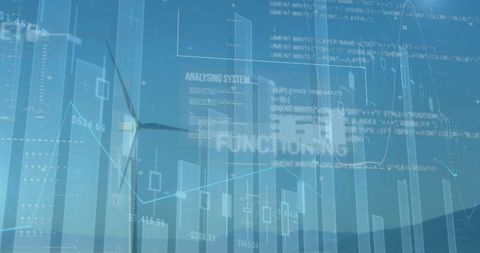 Renewable energy and technology integration with data visualization