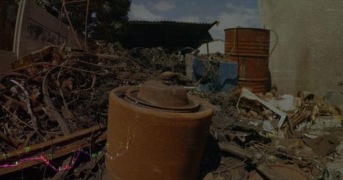 Data Analytics Mixed with Industrial Waste Environment Concept