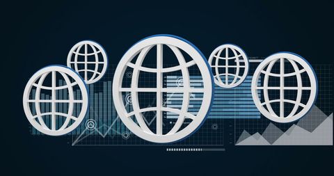 Global Financial Data Visualization with Digital Charts - Download Free Stock Images Pikwizard.com