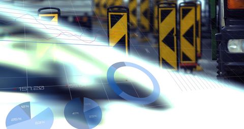 Business analytics over blade and road traffic visuals